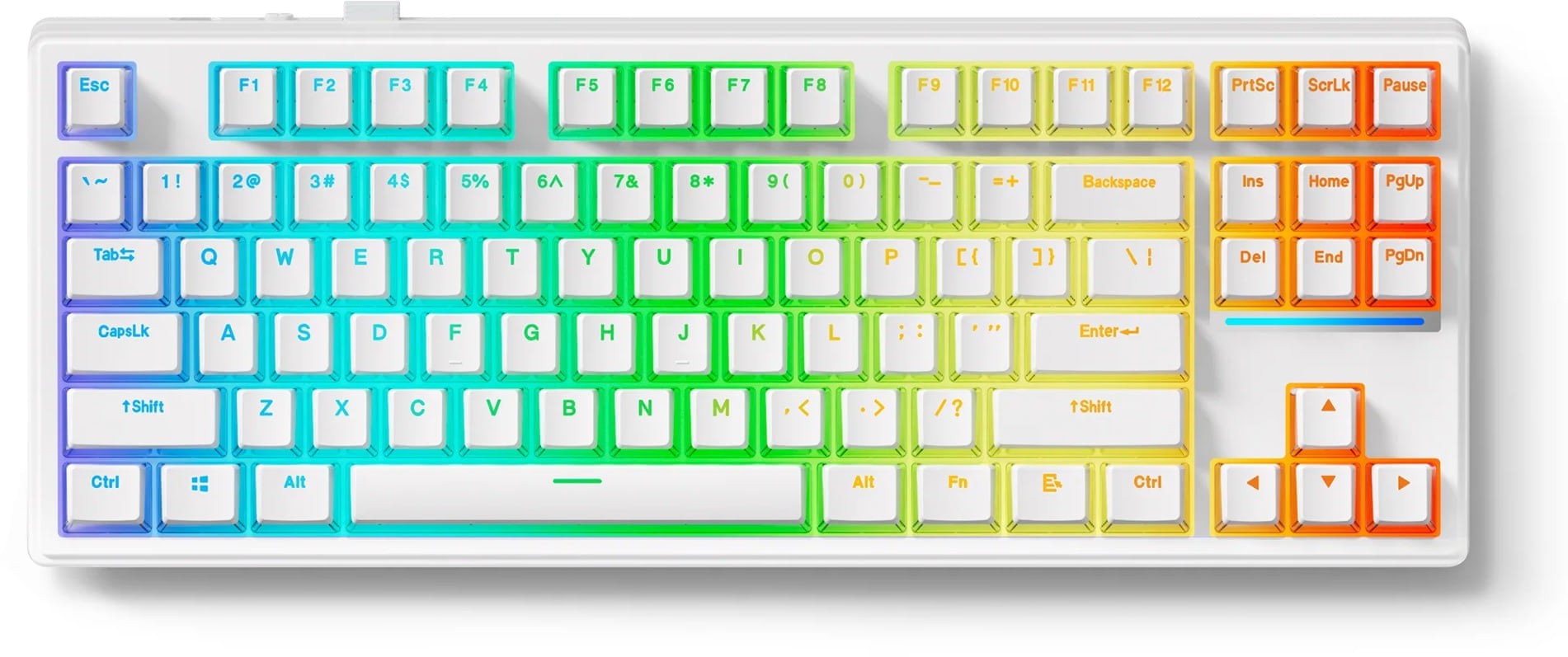 MCHOSE MC-K87-6 80% Tenkeyless RGB Ice Switch White Wireless Mechanical Gaming Keyboard