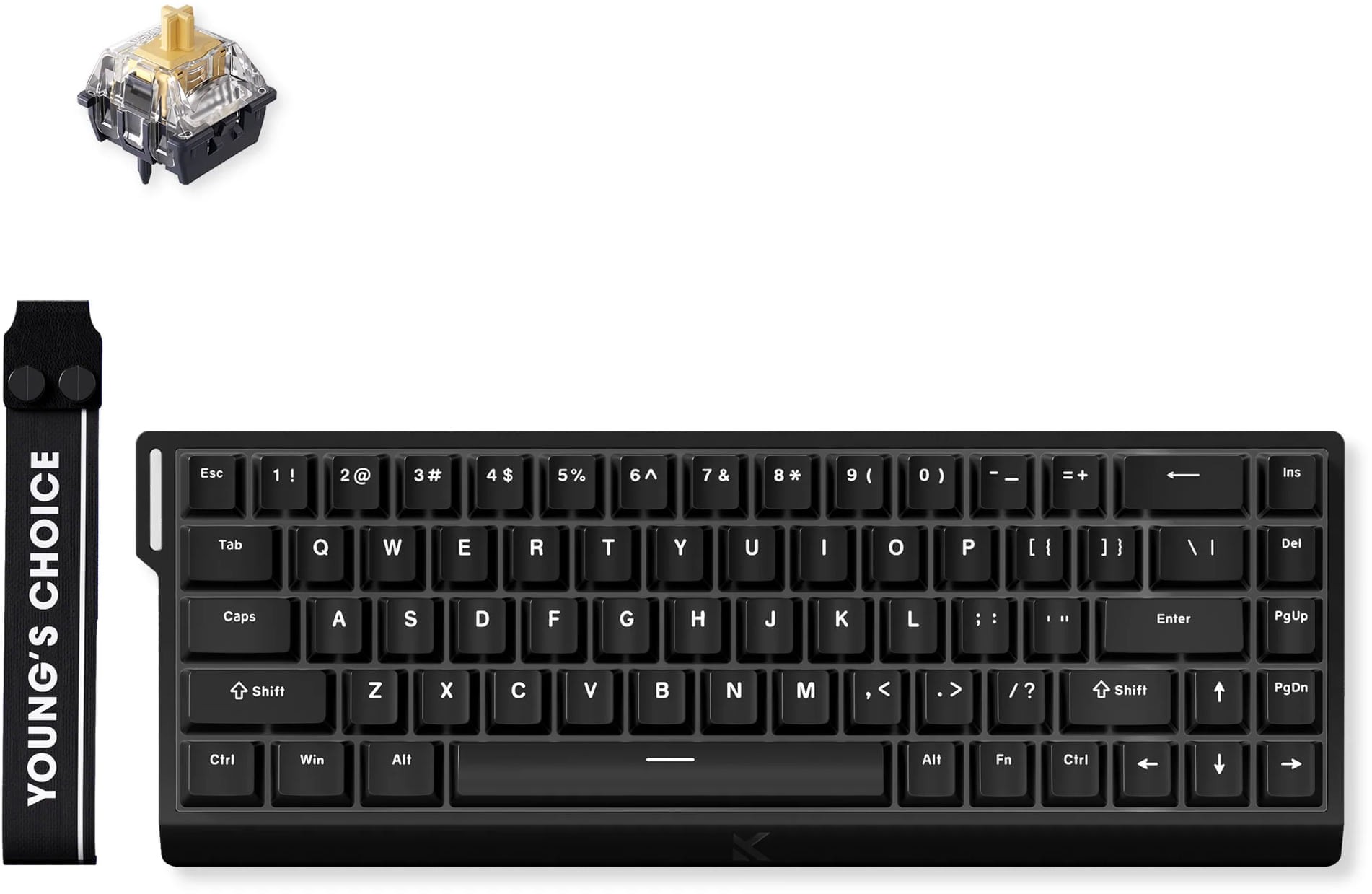 MCHOSE MC-ACE68-8 Ace 68 65% RGB Ice Blue Magnetic Hall Effect Switch Black Wired Mechanical Gaming Keyboard