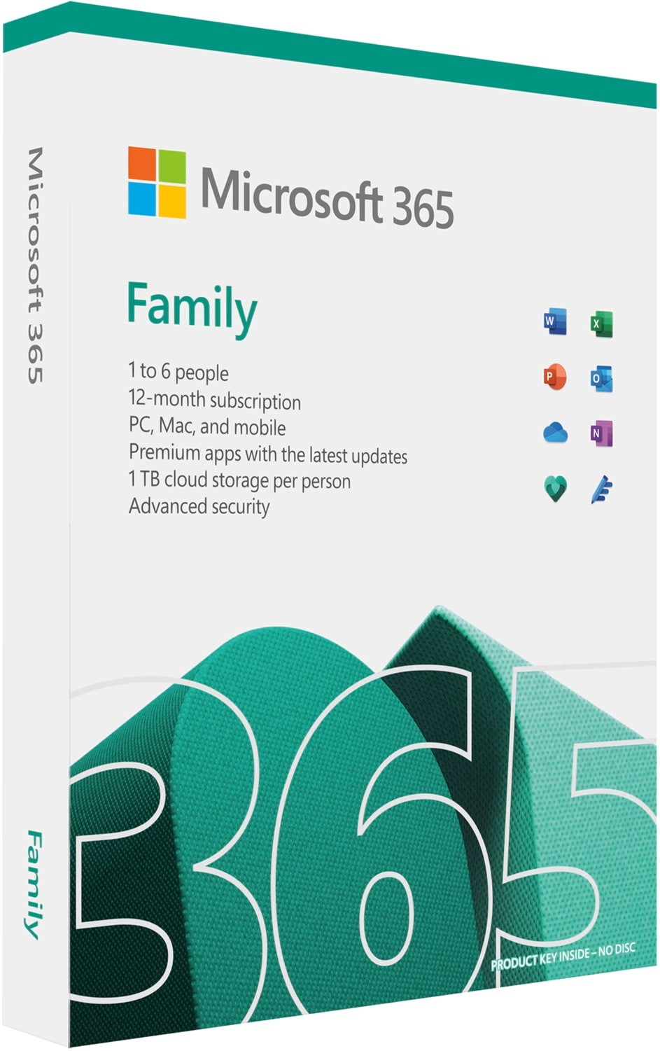 Microsoft Office 365 Family Edition | 6 Users | 1 Year FPP - Full Packaged Product