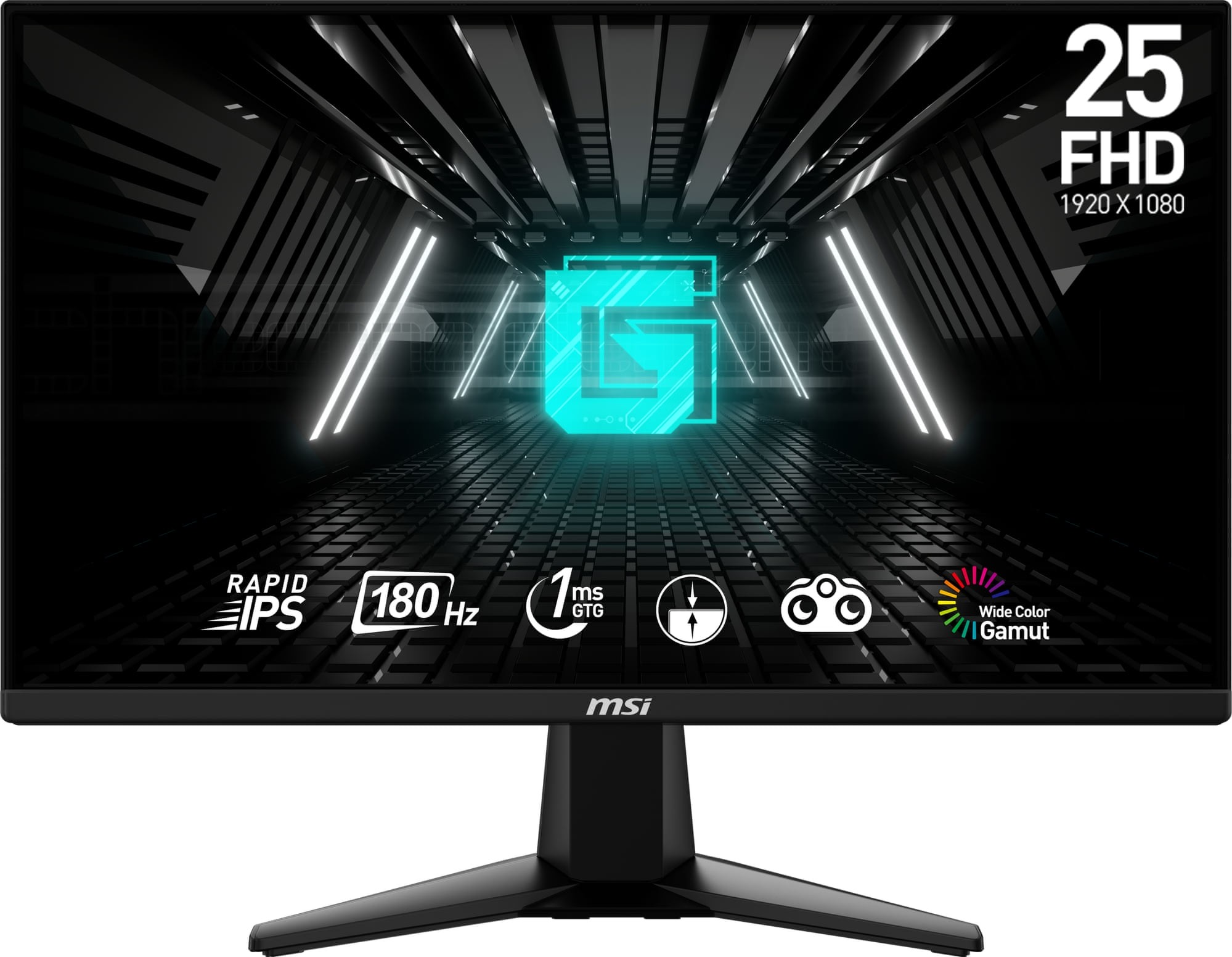 MSI G255F Gaming 25" Full HD (1920x1080) 180Hz 1ms Fast IPS VESA Adaptive-Sync Black Gaming Desktop Monitor