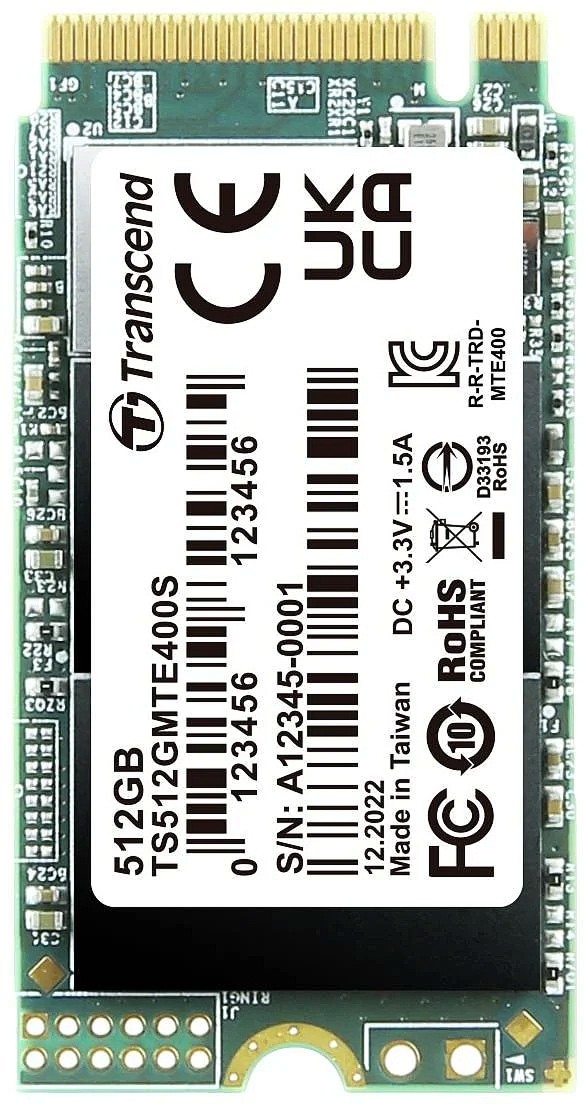 Transcend TS512GMTE400S MTE400S 512GB PCIe 3.0 x4 NVMe M.2 2242 Solid State Drive