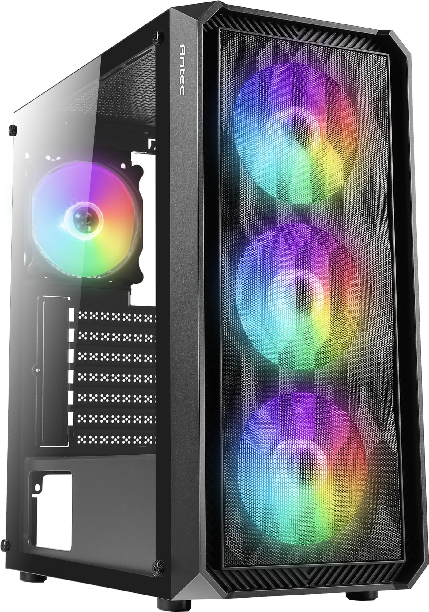 Antec NX292 ARGB Windowed Tempered Glass Black ATX Mid-Tower Desktop Chassis
