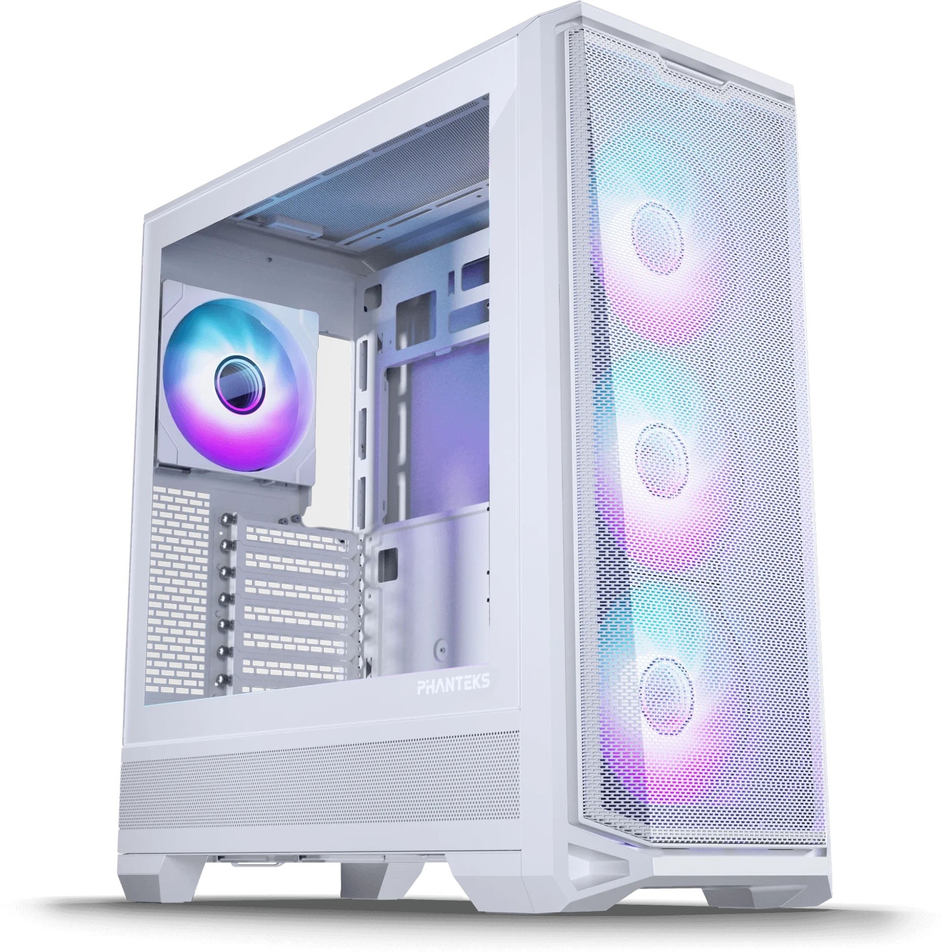 Phanteks PH-EC400GA_DMW01 Eclipse G400A Digital RGB Tempered Glass Matte White Steel ATX Mid-Tower Desktop Chassis