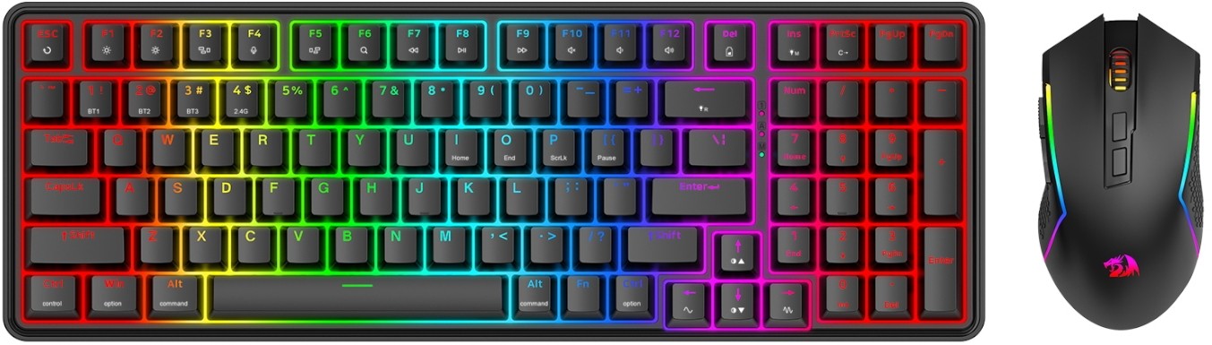 Redragon RD-S162 S162 Mechanical 98% Black RGB Gaming Keyboard and Mouse Combo