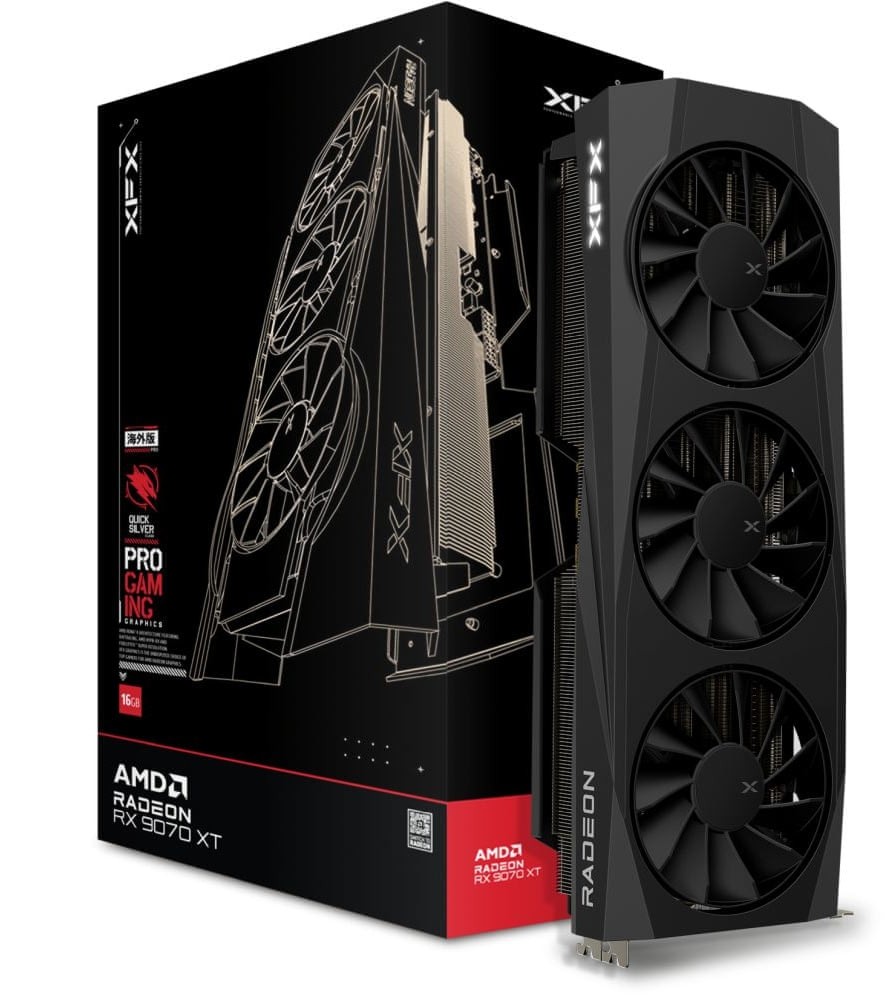 XFX Radeon RX 9070 XT Quicksilver RX-97TQICKB9 16GB GDDR6 256-Bit PCIe 5.0 Desktop Graphics Card