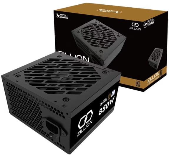 Super Flower SF-850Z12DB ZILLION DB 850W 80 Plus Bronze Non-Modular Black ATX 3.1 Desktop Power Supply