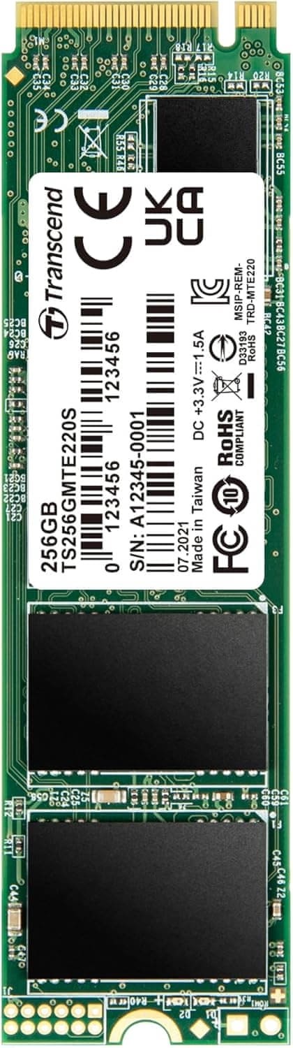 Transcend TS256GMTE220S 220S 256GB NVMe M.2 2280 PCI-Express 3.0 x4 Solid State Drive