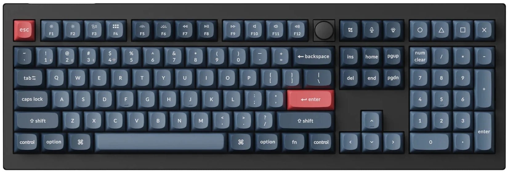 Keychron V6M-D3 V6 MAX QMK/VIA RGB Gateron Jupiter Brown Carbon Black Wireless Mechanical Keyboard