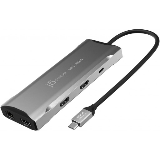 J5Create JCD397 Elite 4K60 USB Type-C Triple-Monitor 10Gbps Mini Dock