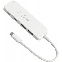 J5Create JCH342 4-Port USB 10Gbps Type-C White Portable USB Hub